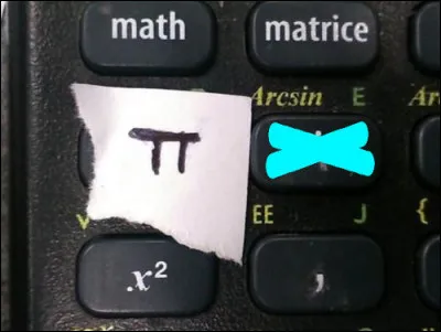 - "Chouette, c'est mardi !"
[Pour les impies locaux, rappelons que le signe tracé au stylo noir est "Pi" !]