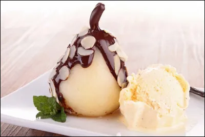 Quel glace est indispensable à la confection de la poire Belle-Hélène ?