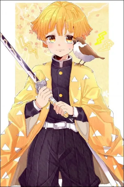 Les cheveux de Zenitsu sont devenus de cette couleur car :