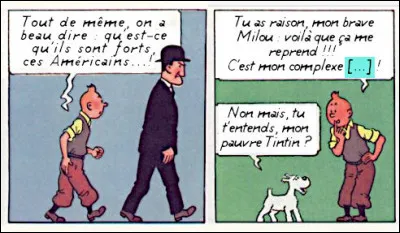 Quant à Tintin, il connaît lui aussi malgré ses dehors lisses les affres existentiels : la preuve, il fait référence à/au(x) [...quoi ?], un principe énoncé par [...qui donc ?]