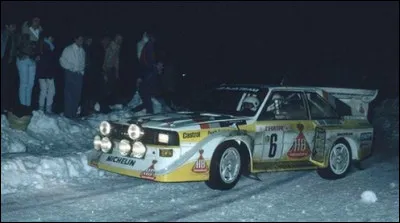 Quelle est cette auto de rallye des années 80, particulièrement à l'aise sur la neige ?