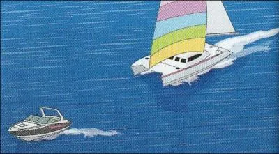 A bord d'un navire  moteur, vous tes rattrap par un voilier. Que faites-vous ?