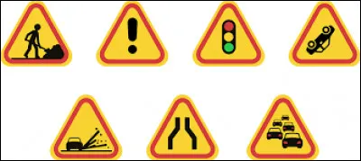 Dans le Code de la route, que signifie un panneau triangulaire à fond jaune ?