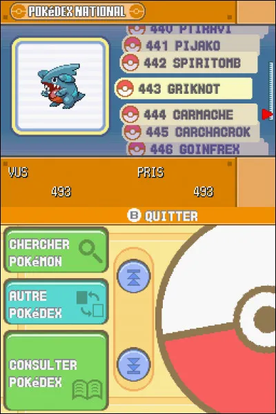 On doit capturer tous les Pokémon pour obtenir le Pokédex National.