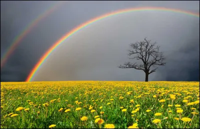 Comment appelle-t-on la zone sombre située entre deux arcs-en-ciel ?