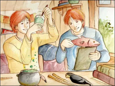 Les jumeaux Weasley adorent faire des blagues, comme donner des bonbons au poivre à leurs camarades de classe.