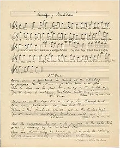 Quelle chanson folklorique australienne fut choisie comme hymne par la 1re division de Marines des U.S.A en souvenir de son séjour à Melbourne durant la seconde guerre mondiale ?