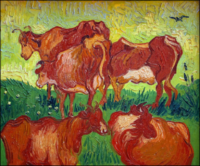 Qui est l'auteur de ce tableau intitulé ''Les Vaches'' ?