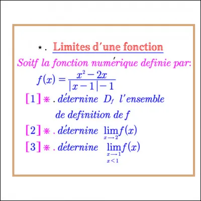 Détermine la limite. [3]
