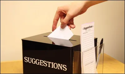 Quel est le nom de cette boîte destinée à recueillir des suggestions et des projets intéressants ?