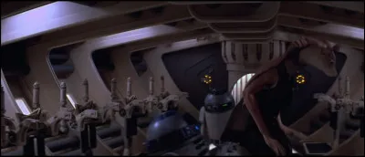 Que dit Jar Jar Binks lorsqu'il rencontre les droïdes ?