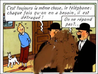 Horreur ! Mon chocolat s'est renvers&eacute; sur mon album de Tintin ! Que tenait Dupond dans la main gauche ?