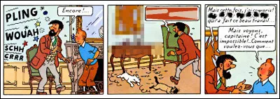 Les mal&eacute;dictions s'acharnent toujours sur le pauvre capitaine... Quel objet est r&eacute;duit en mille miettes et qui accuse-t-il &agrave; tort ?