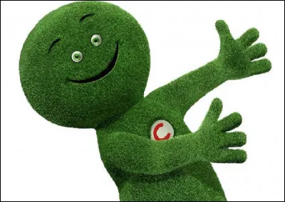 Ce bonhomme en mousse vert est l'emblème de quelle marque ?