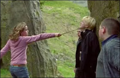 Durant sa deuxième année de scolarité, de quoi Drago Malefoy traite-t-il Hermione ?