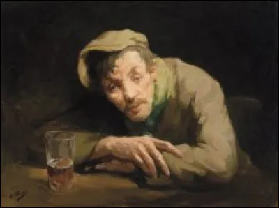 Choisissez la bonne réponse pour traduire la phrase ci-dessous.
« Téma le keum là-bas ! Il tise une boutanche comme aç. Il se croit dans un rade ! »