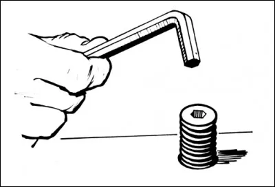 Quel est le nom de cette clé, utilisée pour visser et dévisser les vis en creux à six pans ?