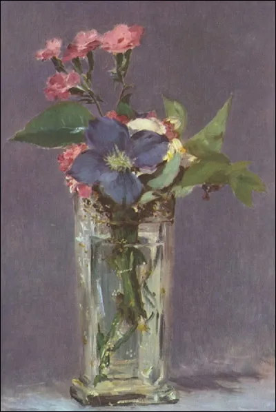 Quel peintre français, impressionniste et réaliste est l'auteur de tableau intitulé : ''illets et clématites dans un vase de cristal'' ?