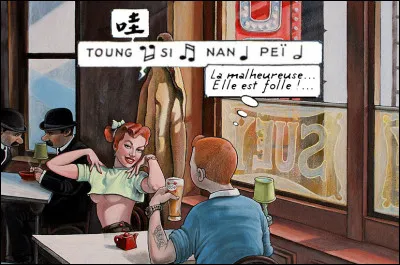 Le dialogue a dû être quelque peu accordé, pour cette scène qui ne manque pas de caractères. Dans quel album ?