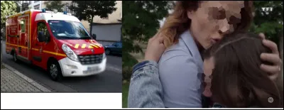Je suis heureuse, j'ai pu être libérée et serrer ma mère dans mes bras qui me fait d'énormes câlins ! Mais par précaution, je dois partir à l'hôpital pour voir si tout va bien. 
Quelle est l'appellation de cette ambulance des pompiers ?