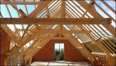 Dans une charpente, les bois disposés horizontalement sont les ... et ceux disposés dans le sens de la pente les...