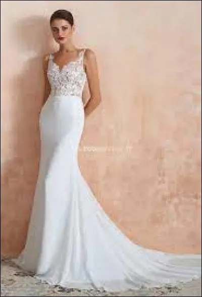 Comment appelle-t-on la forme de cette robe de mariée ?