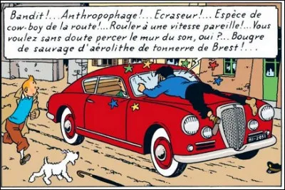 Le capitaine sort son attirail d'injure à l'encontre de ce conducteur. Quel coupé italien conduit-il ?