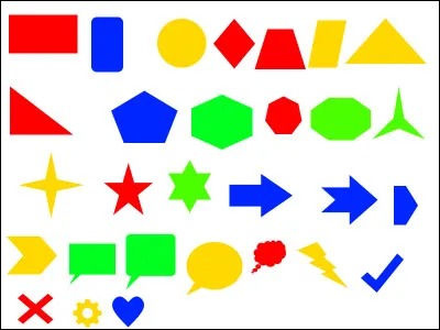 Suivez la suite de couleurs. La lecture se fait de gauche à droite, de haut en bas.