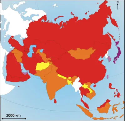 L'Asie est le seul continent du monde à ne compter aucun pays ayant le français comme langue officielle.