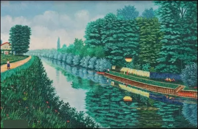 Des sapins bordent le canal, qui est le peintre ?