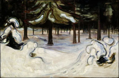 Sa toile s'intitule "Paysage d'hiver dans Nordstrand" :