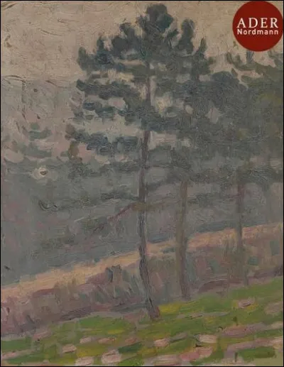 Qui est l'artiste de ce "Paysage aux sapins" ?