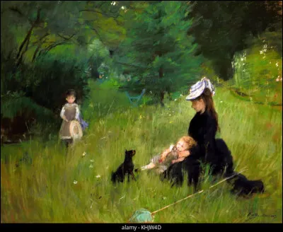 Sa toile s'intitule "Dans le parc" :