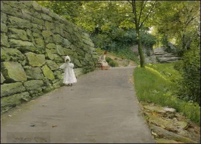 "Chemin dans le parc" est un tableau de quel impressionniste américain ?