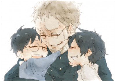 Comment s'appelle le père adoptif de Rin et Yukio ?