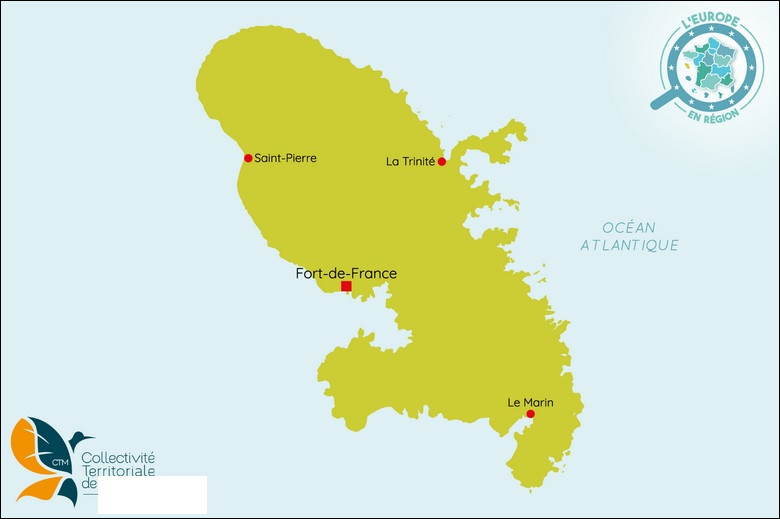 C'est la cinquième et dernière région ultramarine. Elle a la ville de Fort-de-France comme chef-lieu. La montagne Pelée est le volcan de cette île des Caraïbes. Il s'agit de la région ...