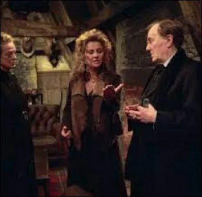 Que rapporte Mme Rosmerta à McGonagall, Flitwick, Hagrid et Cornelius Fudge ?