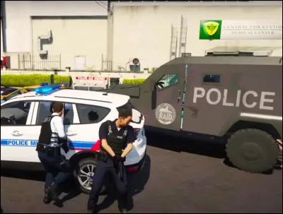 Sur le parking de cet hôpital, un homme ouvre le feu sur la police. De quel hôpital s'agit-il ?