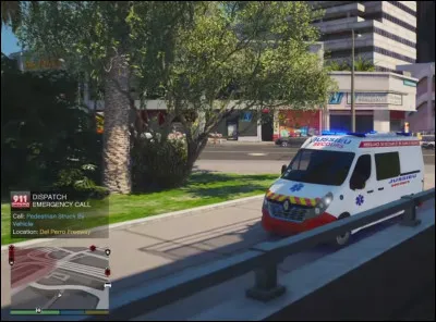 Dans quel lieu se déroule l'intervention de cette ambulance ?