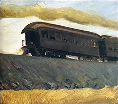 Quel peintre a réalisé le tableau "Train en marche" ?