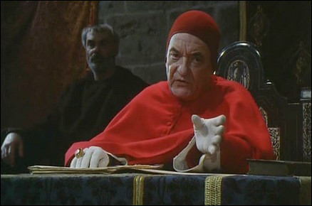 Dans quel téléfilm remarquable Jean Carmet interprète-t-il le cardinal Roncieri, le légat du pape ?