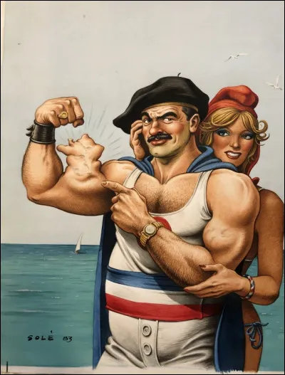 Qui est ce "super-héros" portant une ceinture bleu-blanc-rouge et un béret basque ?