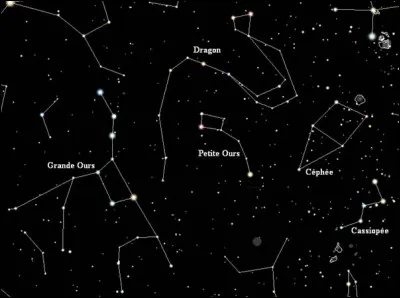 Polaris ou Étoile polaire est l'étoile la plus brillante d'une constellation de lhémisphère nord.
Quelle est cette constellation ?