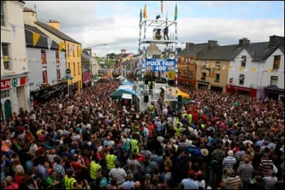 Quel animal trône au dessus de la foule durant les trois jours du "Puck Fair" ?