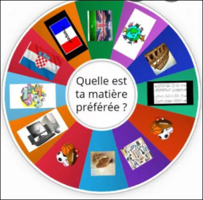 Dernière question : ta matière préférée est :