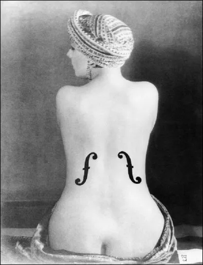 Quel peintre et photographe est l'auteur de cette femme-violon ?