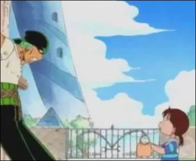Que donne Rika à Zoro alors qu'il est attaché ?