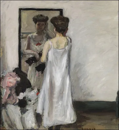 Qui a peint "Femme demi déshabillée, devant la glace ?