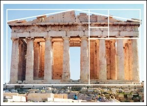 Quels sont les deux architectes du Parthénon d'Athènes construit en 447 av. J.-C., qui s'inscrit dans les sections d'or ?
