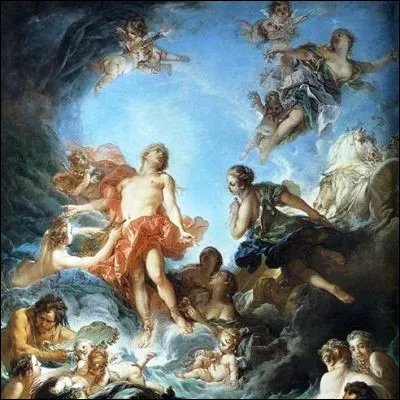 Quel peintre, favori de la Pompadour, dont il signa plusieurs portraits, a peint ce "Lever de soleil" ?